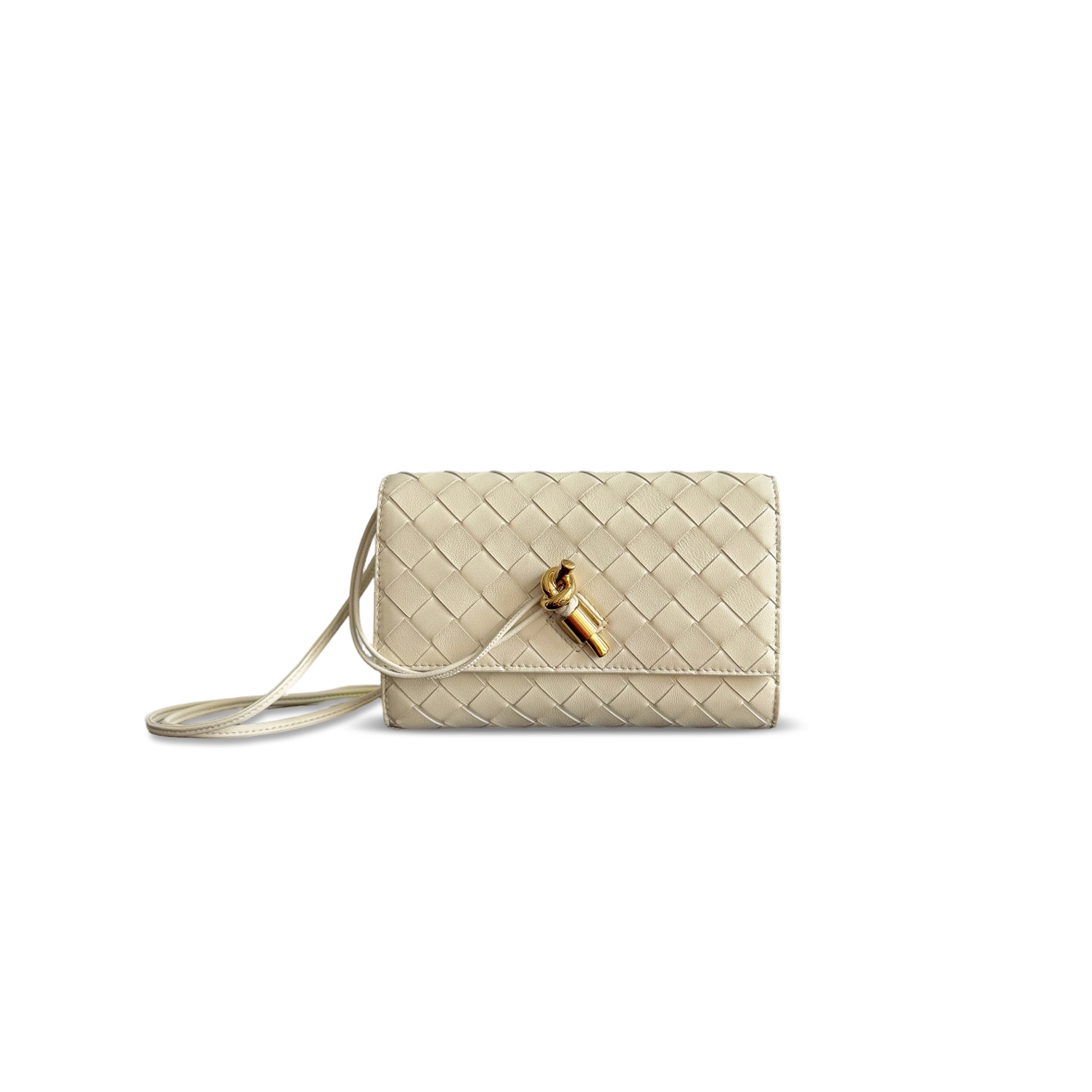 BOTTEGA VENETA LEATHER ANDIAMO DAISY CROSS-BODY BAG 838870 (19*12.6*2cm)